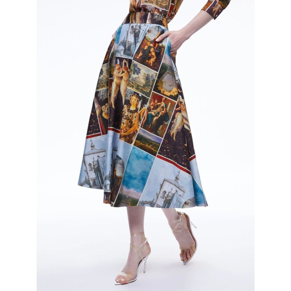 Alice + Olivia Early Sunday Dreaming High Waisted Midi Skirt 4